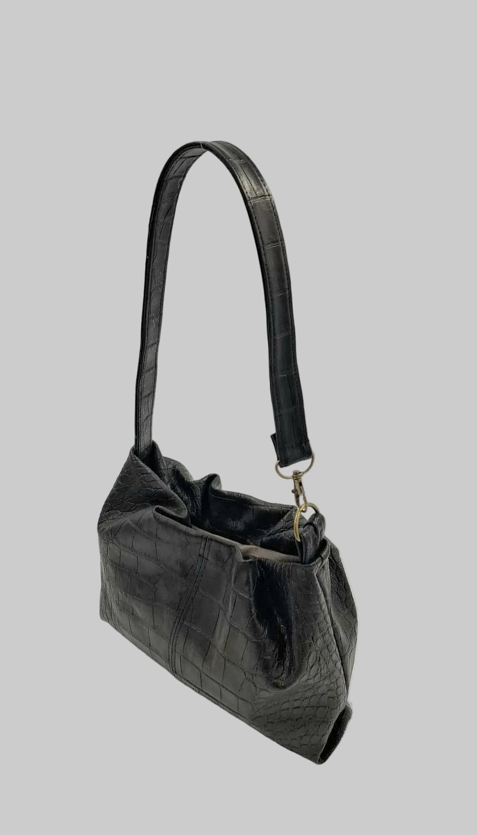 Ember in black crocodile