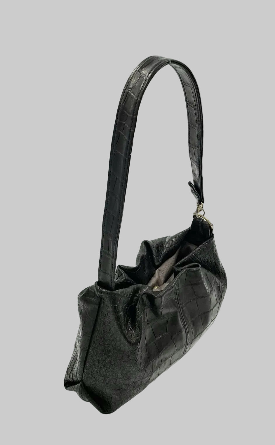 Ember in black crocodile