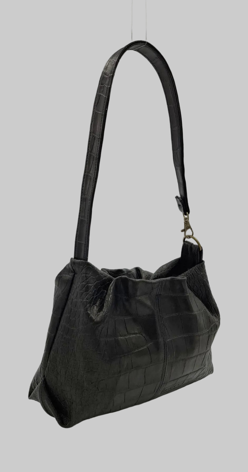 Ember in black crocodile